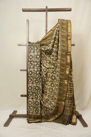 Cream HBP Cotton Silk Saree With Maheshwari Border - SRCCSS1638