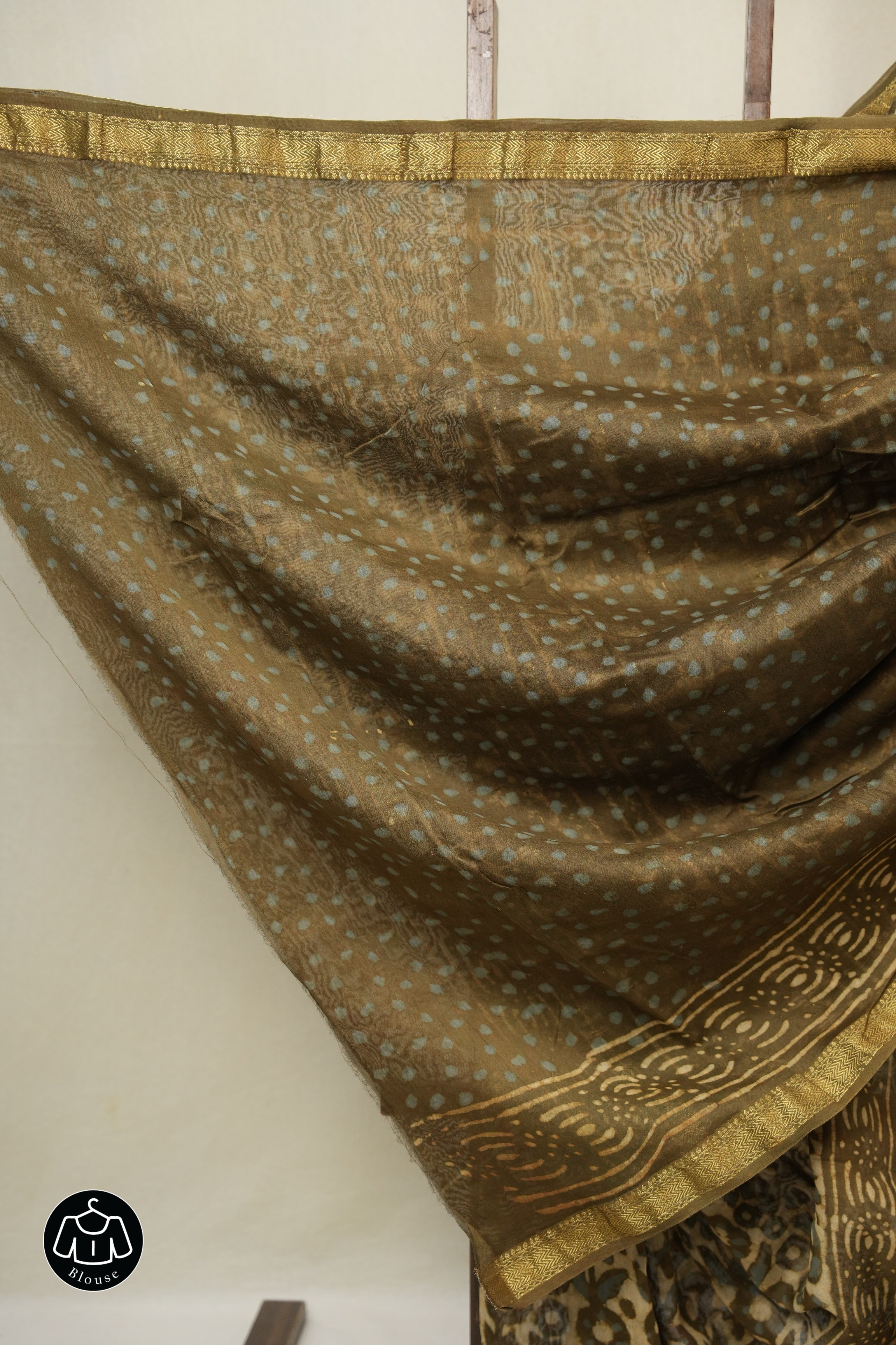Cream HBP Cotton Silk Saree With Maheshwari Border - SRCCSS1638