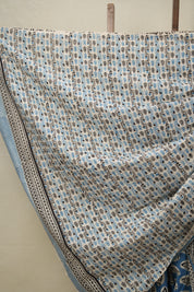 Sea Blue HBP Cotton Saree - SRSBCS2809