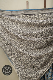 Sea Blue HBP Cotton Saree - SRSBCS2809