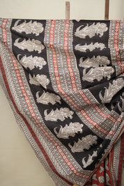 Red HBP Cotton Saree - SRRCS2817