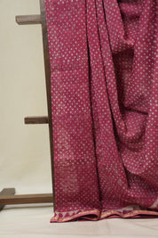 Pink HBP Cotton Silk Saree With Maheshwari Border - SRPCSS1636