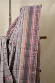 Grey Kanjeevaram Silk Saree-SRGKSS657