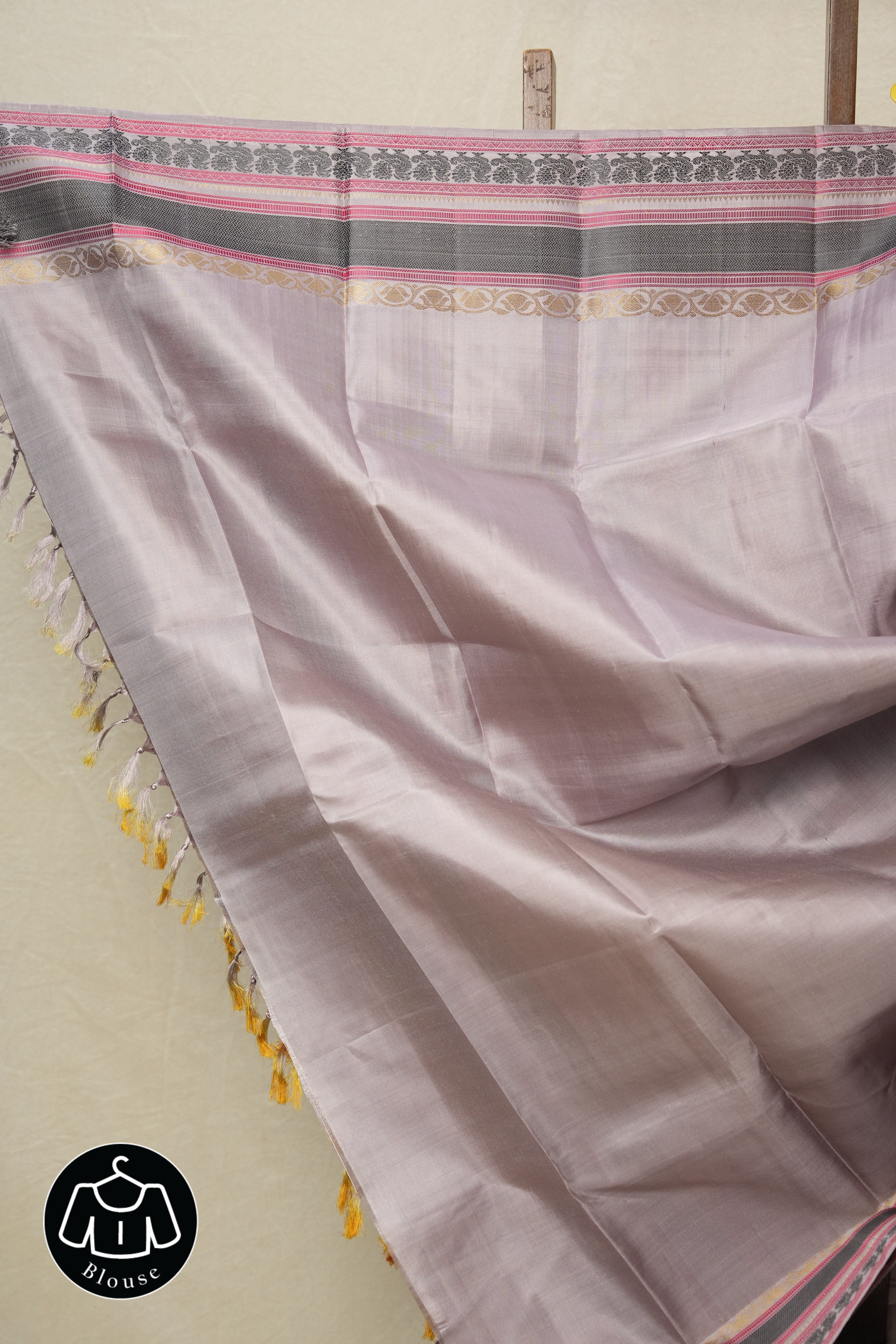 Grey Kanjeevaram Silk Saree-SRGKSS657