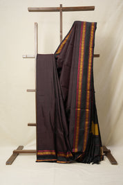 Black Kanjeevaram Silk Saree-SRBKSS725