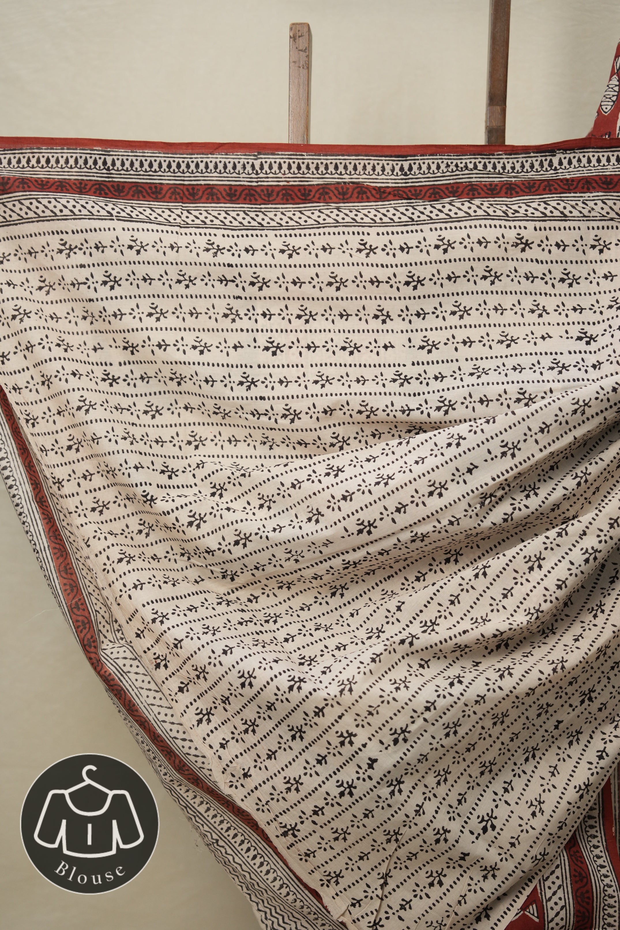 Brick Red HBP Cotton Saree - SRBRCS2815