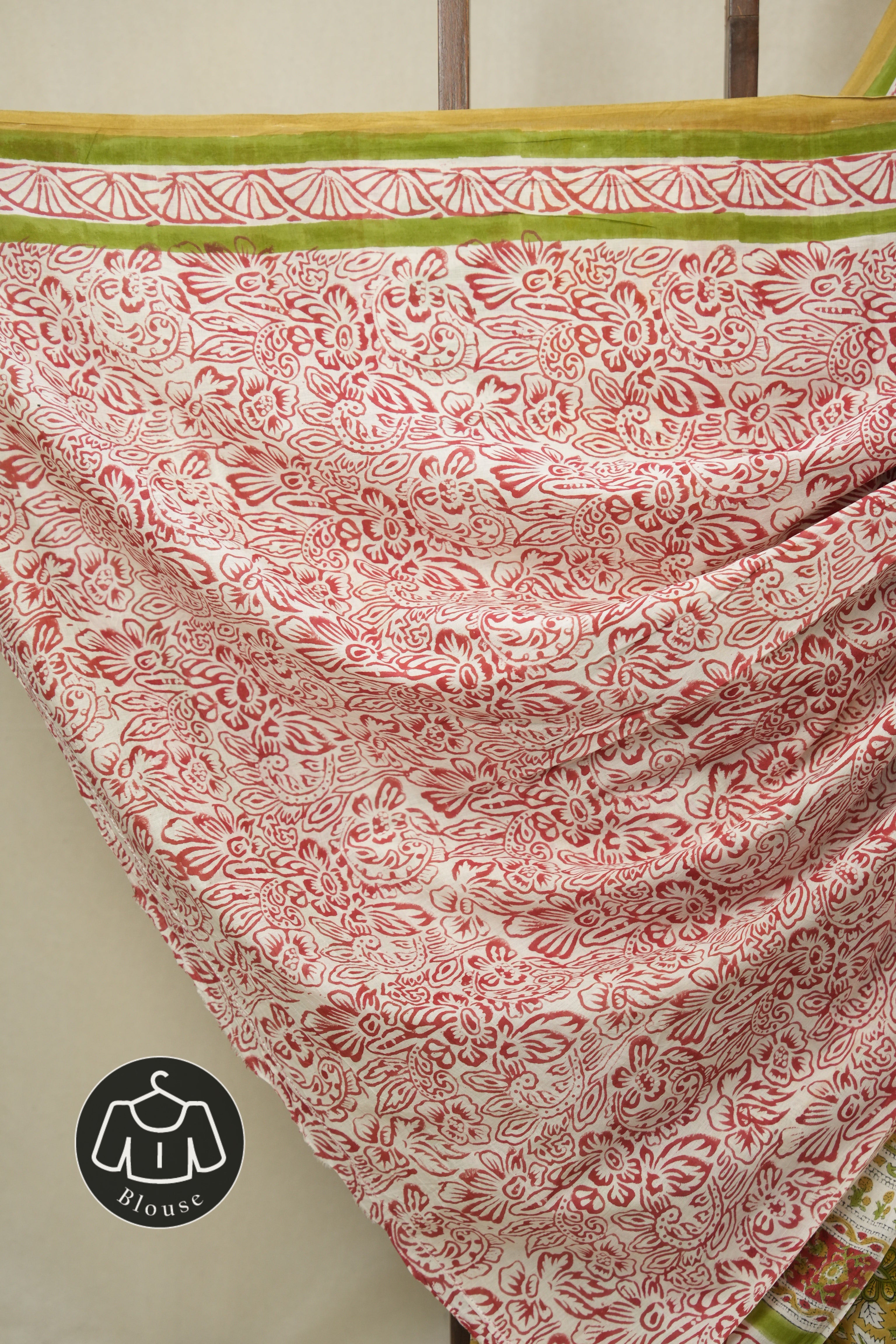 Mustard HBP Cotton Saree - SRMCS3355