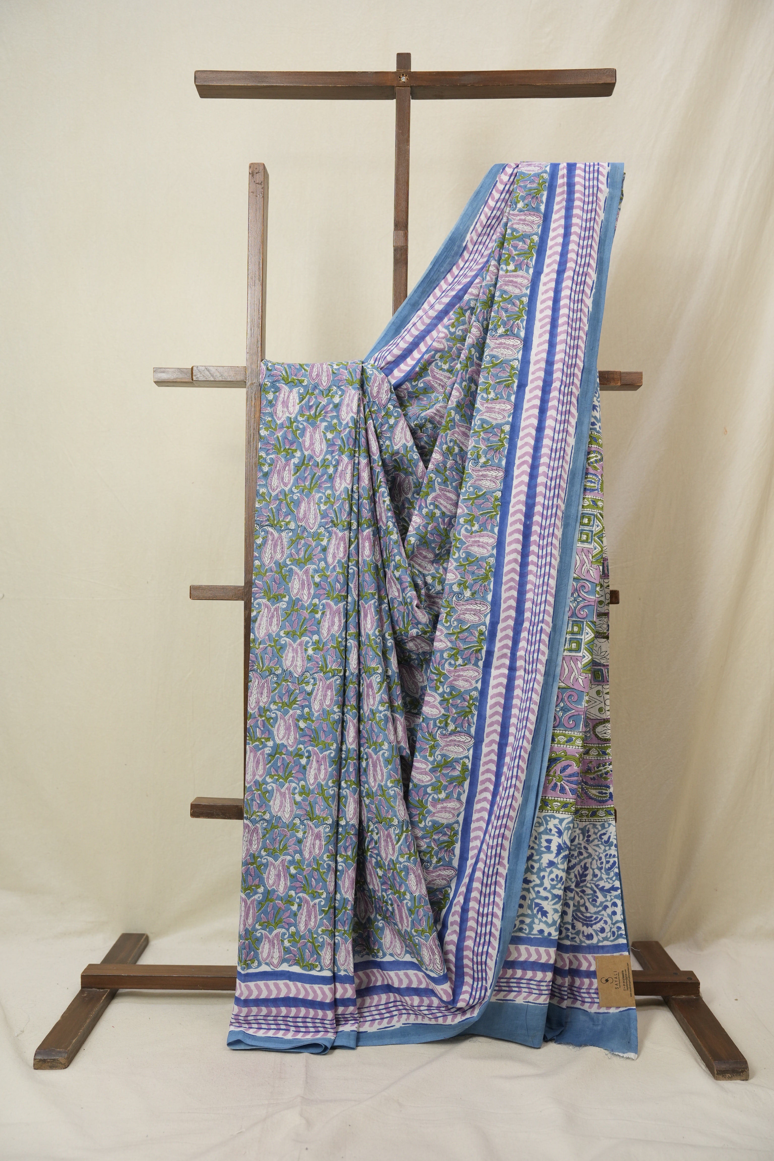 Blue HBP Cotton Saree - SRBCS3303