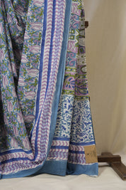 Blue HBP Cotton Saree - SRBCS3303