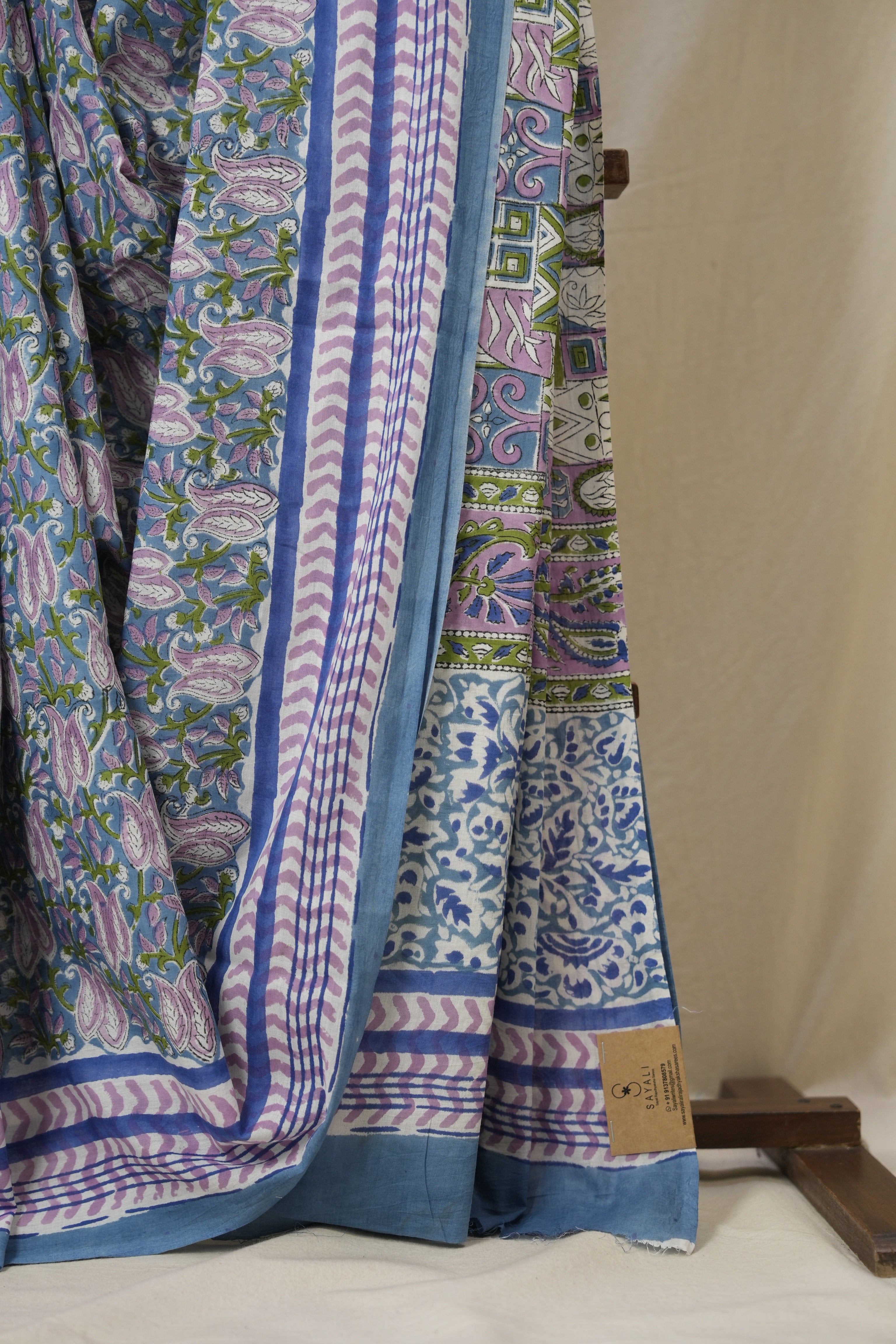 Blue HBP Cotton Saree - SRBCS3303