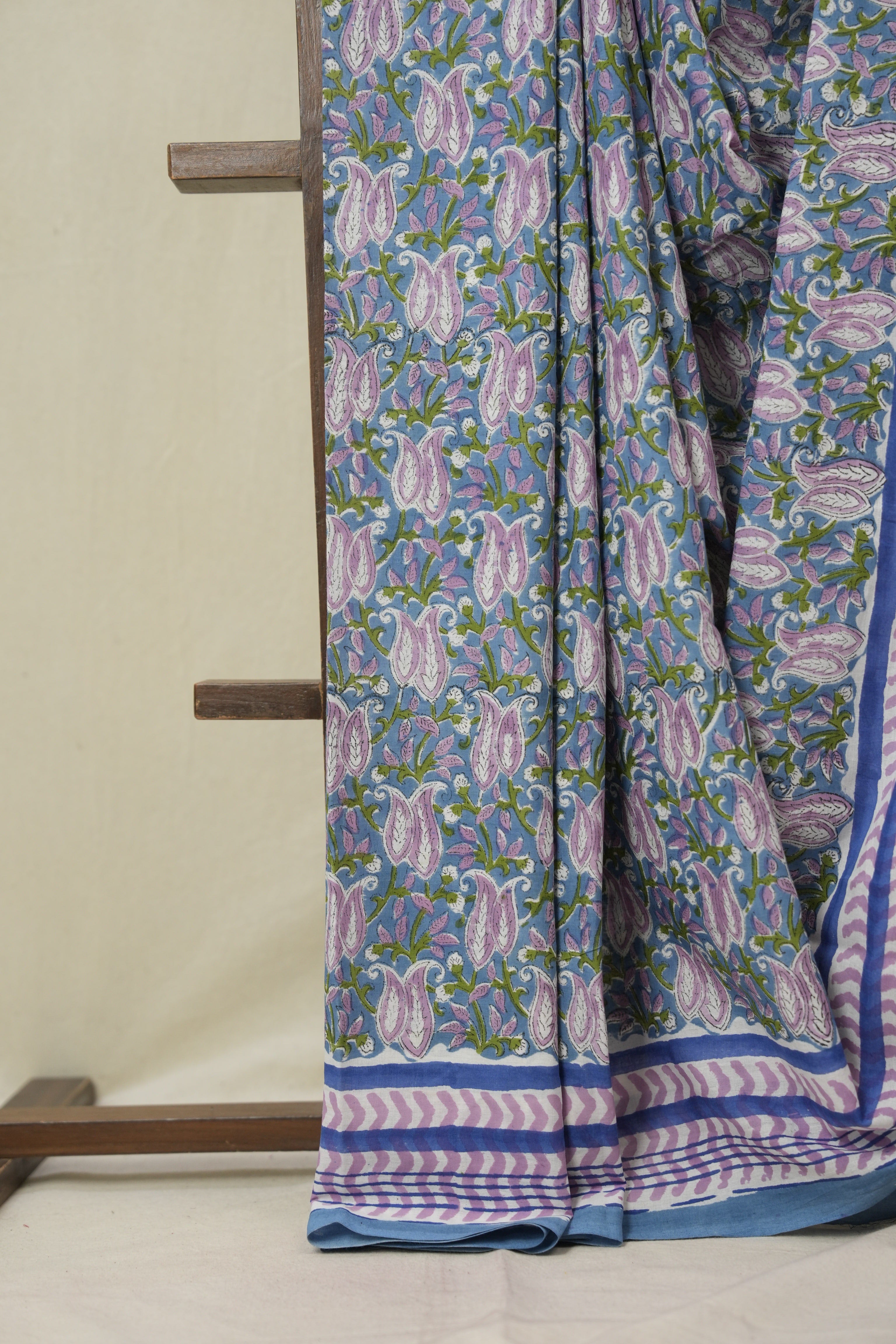 Blue HBP Cotton Saree - SRBCS3303