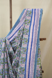 Blue HBP Cotton Saree - SRBCS3303