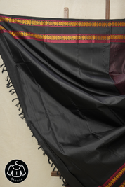 Black Kanjeevaram Silk Saree-SRBKSS725
