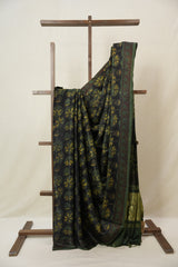 Black HBP Modal Silk Saree - SRBMSS530
