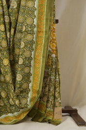 Green HBP Cotton Saree - SRGCS3302