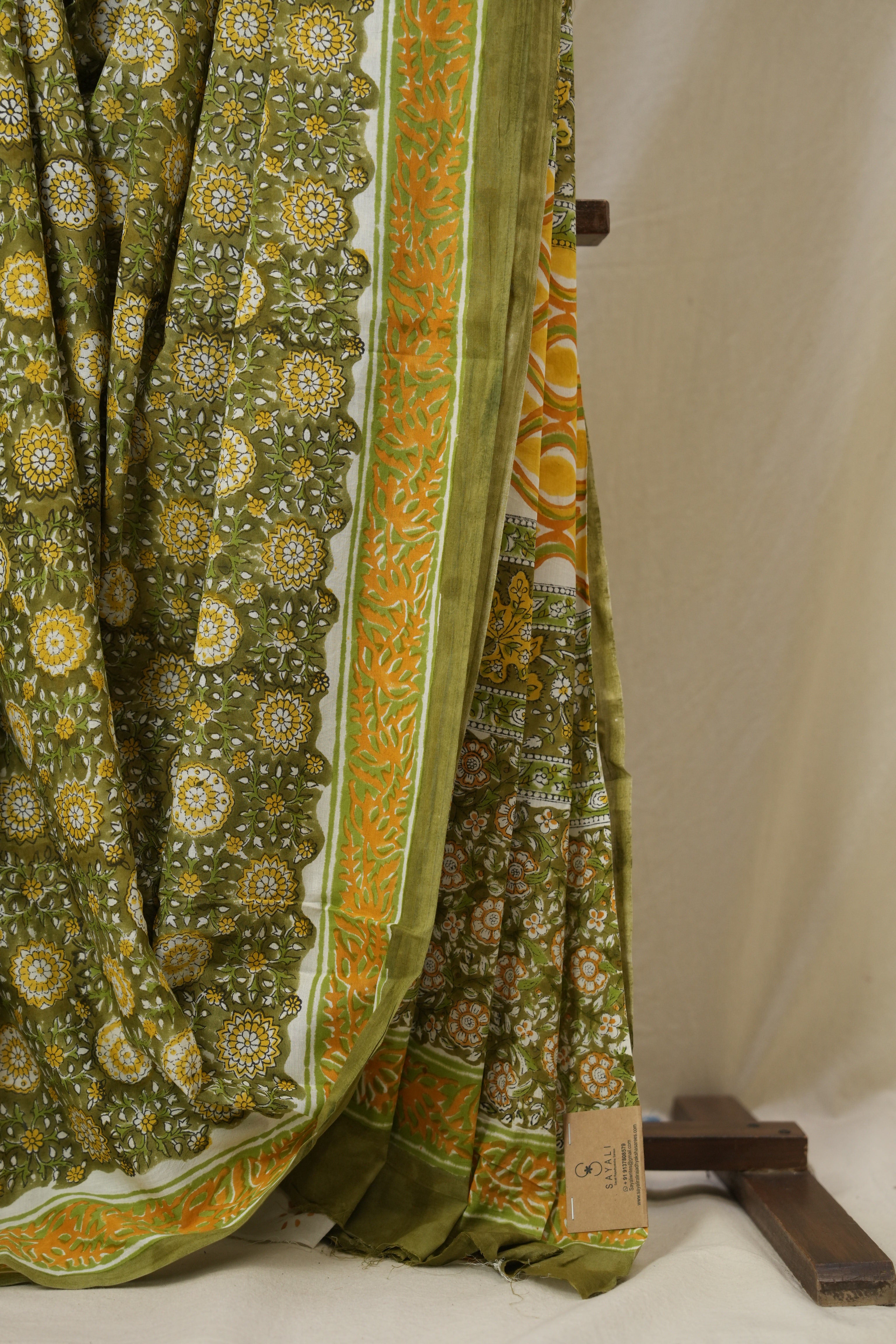 Green HBP Cotton Saree - SRGCS3302