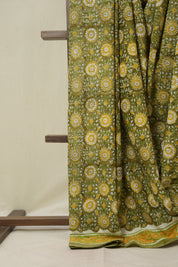 Green HBP Cotton Saree - SRGCS3302