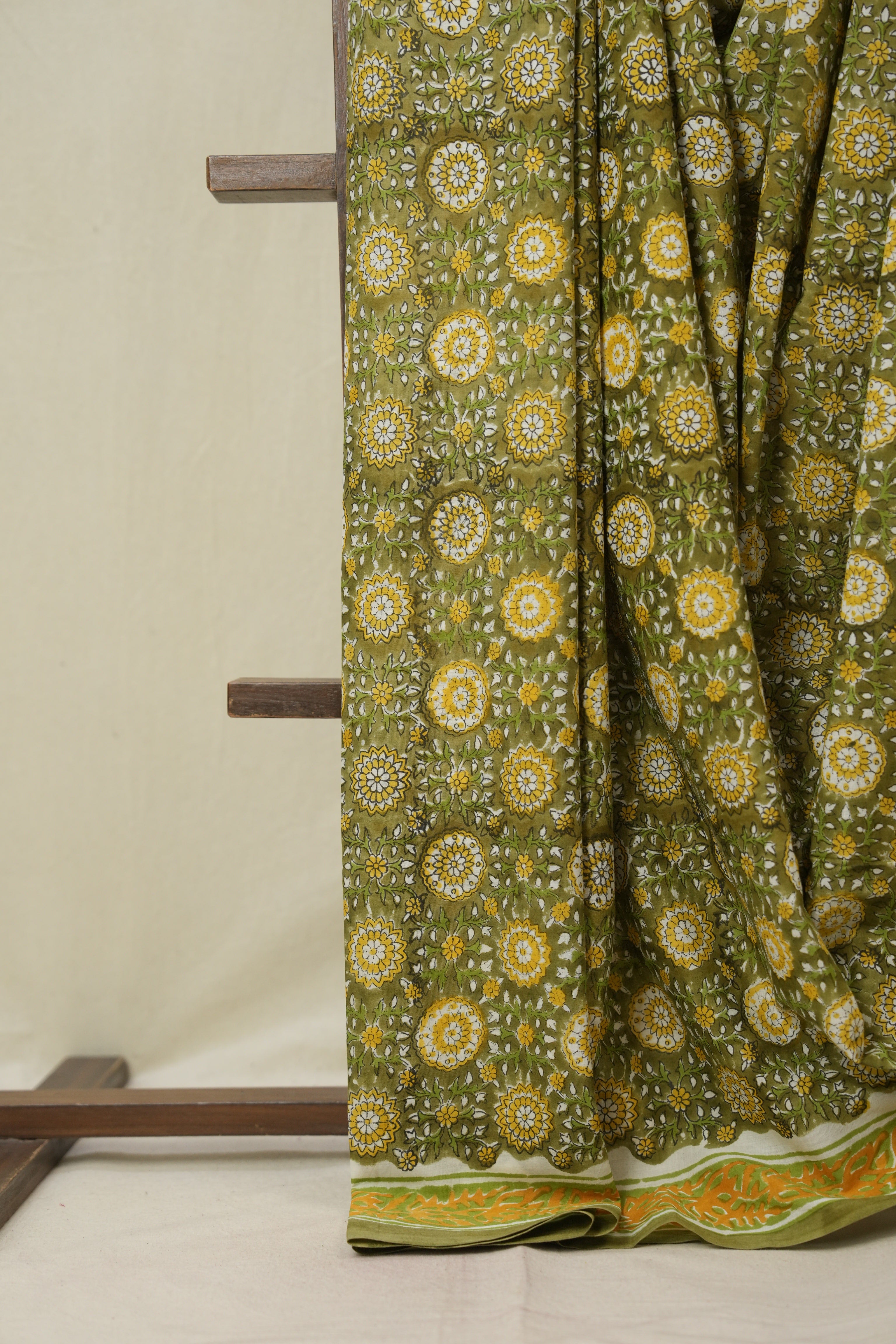 Green HBP Cotton Saree - SRGCS3302
