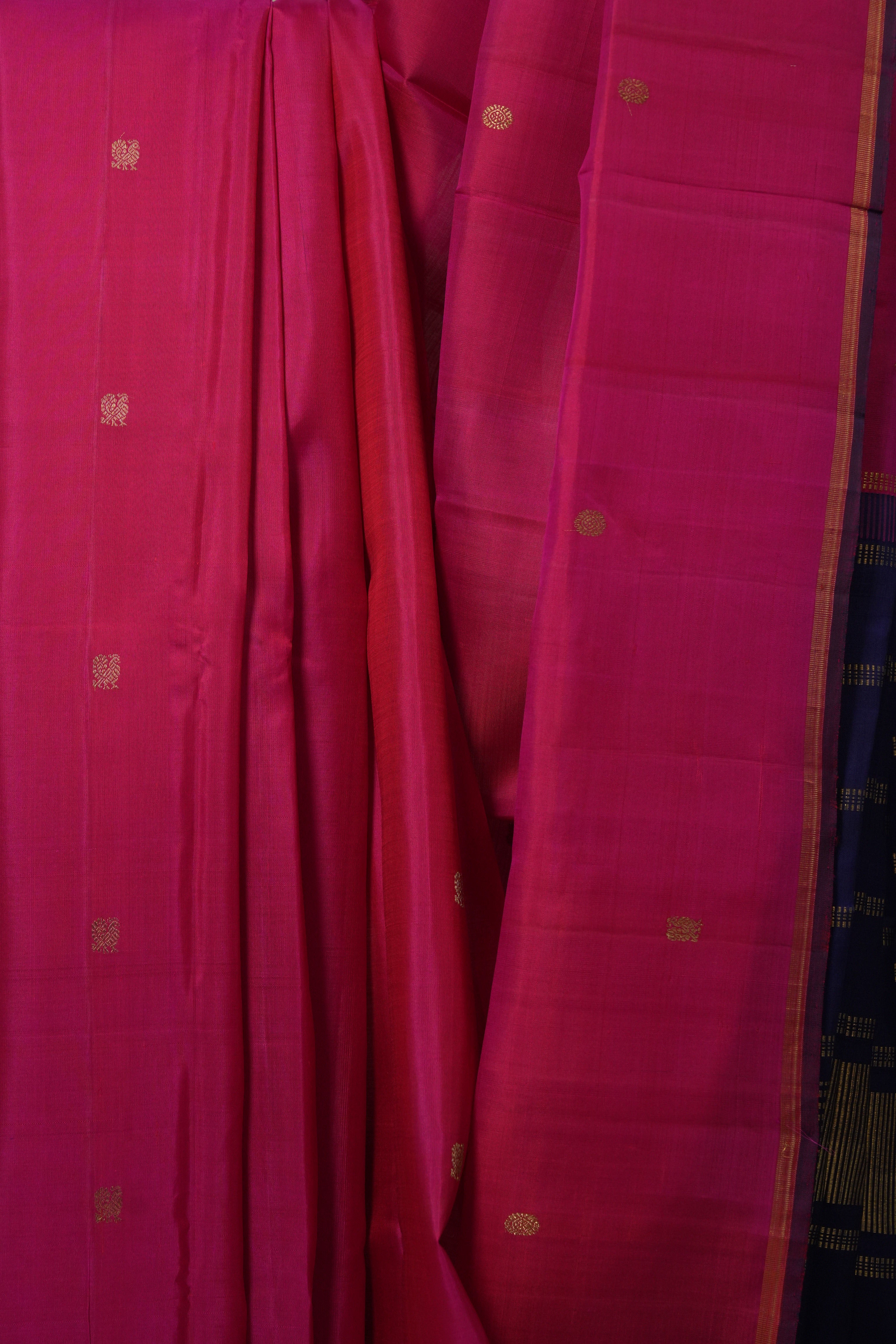 Rani Pink Kanjeevaram Silk Saree-SRRPKSS809