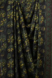 Black HBP Modal Silk Saree - SRBMSS530