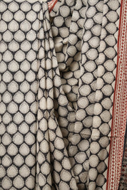 Black Red HBP Cotton Saree - SRBRCS2814