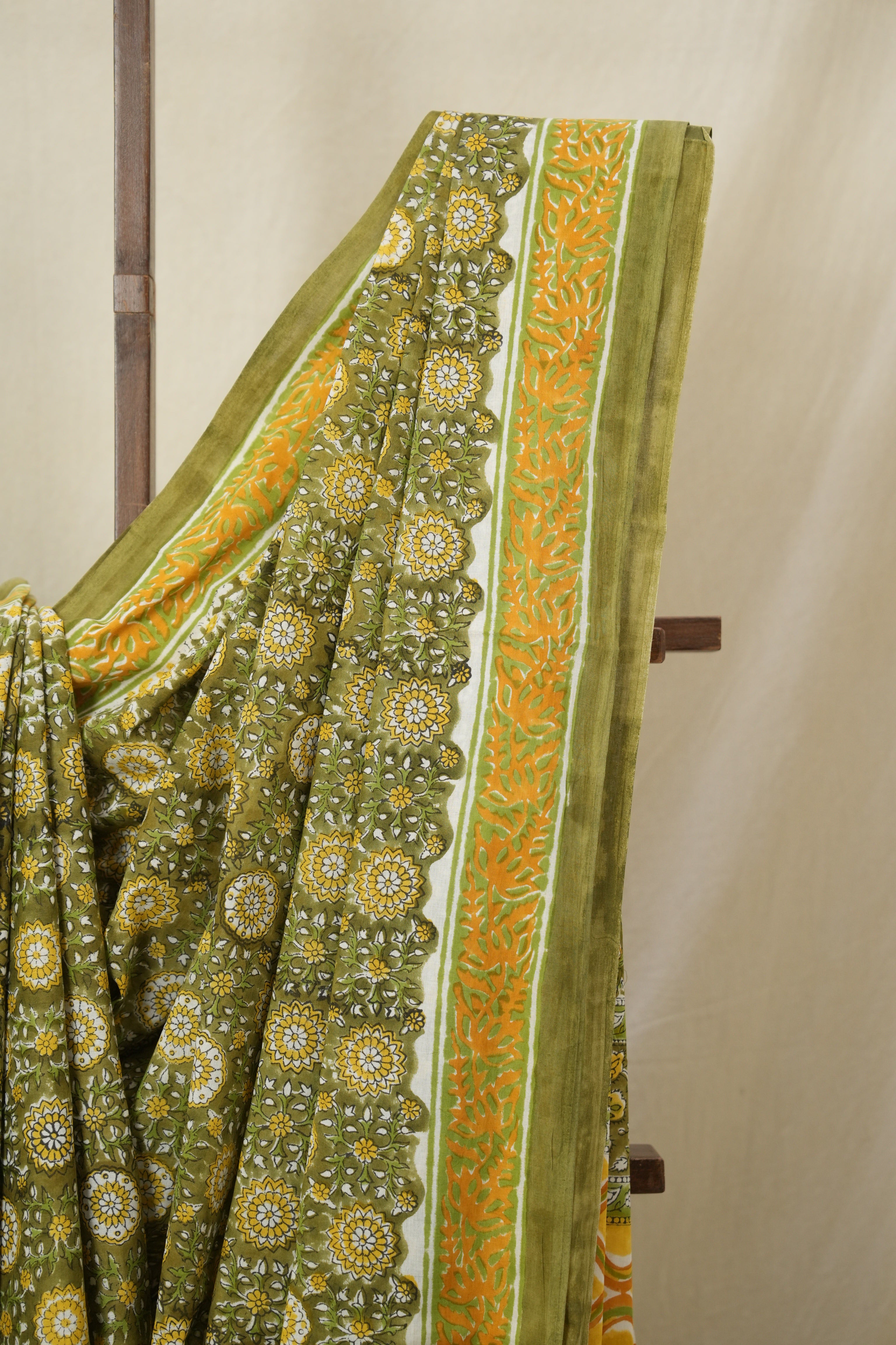 Green HBP Cotton Saree - SRGCS3302