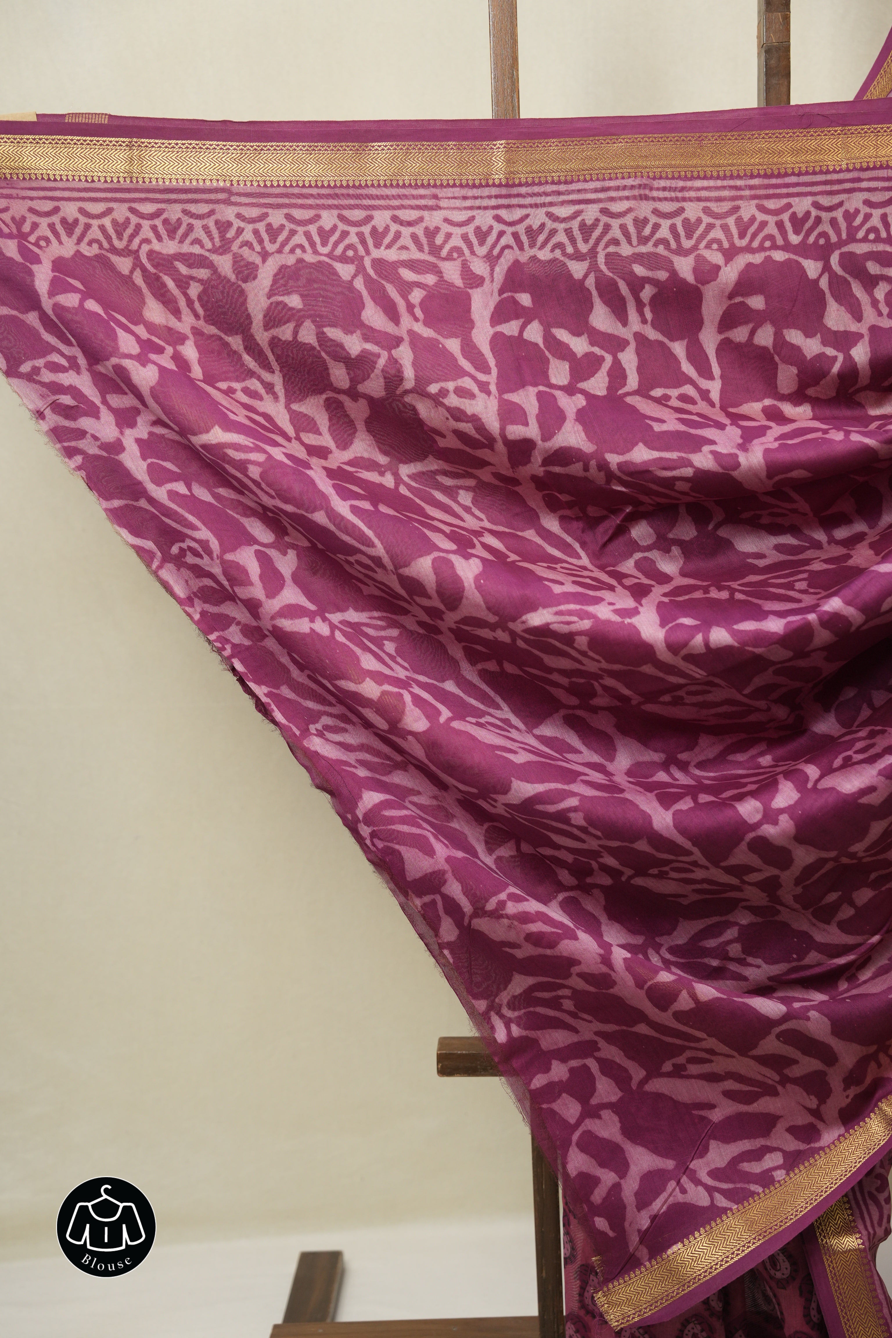 Pink HBP Cotton Silk Saree With Maheshwari Border - SRRCSS1675