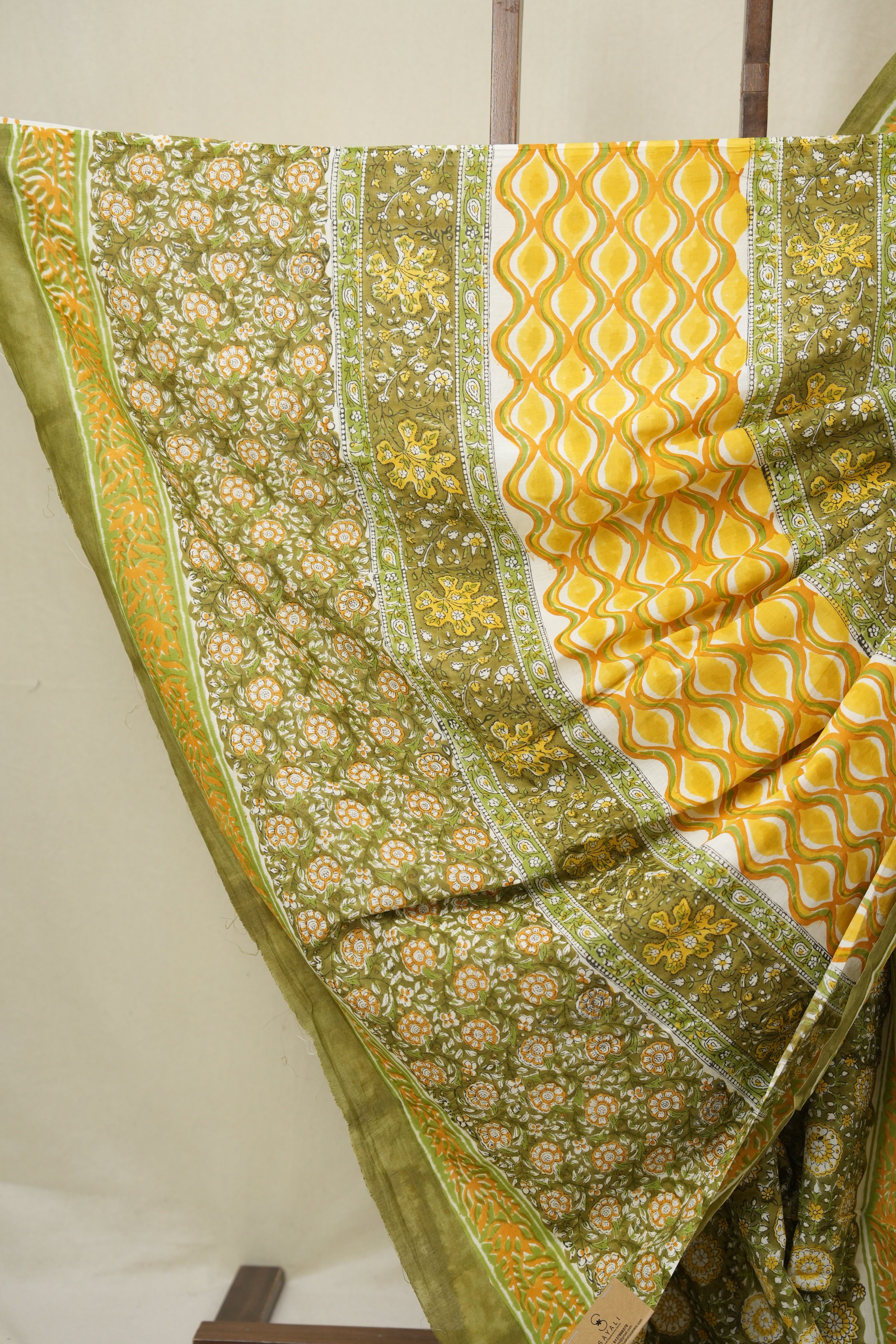 Green HBP Cotton Saree - SRGCS3302
