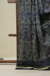 Green  HBP Cotton Silk Saree With Maheshwari Border Print - SRGCSS1673