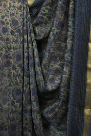 Green  HBP Cotton Silk Saree With Maheshwari Border Print - SRGCSS1673