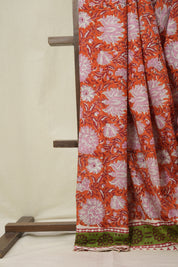 Orange HBP Cotton Saree - SROCS3301