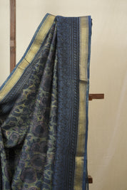 Green  HBP Cotton Silk Saree With Maheshwari Border Print - SRGCSS1673