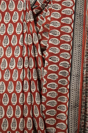 Off White Red HBP Cotton Saree - SROWRCS2813