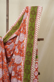 Orange HBP Cotton Saree - SROCS3301