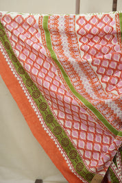 Orange HBP Cotton Saree - SROCS3301