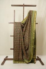 Peach  HBP Cotton Silk Saree With Maheshwari Border - SRPCSS1677