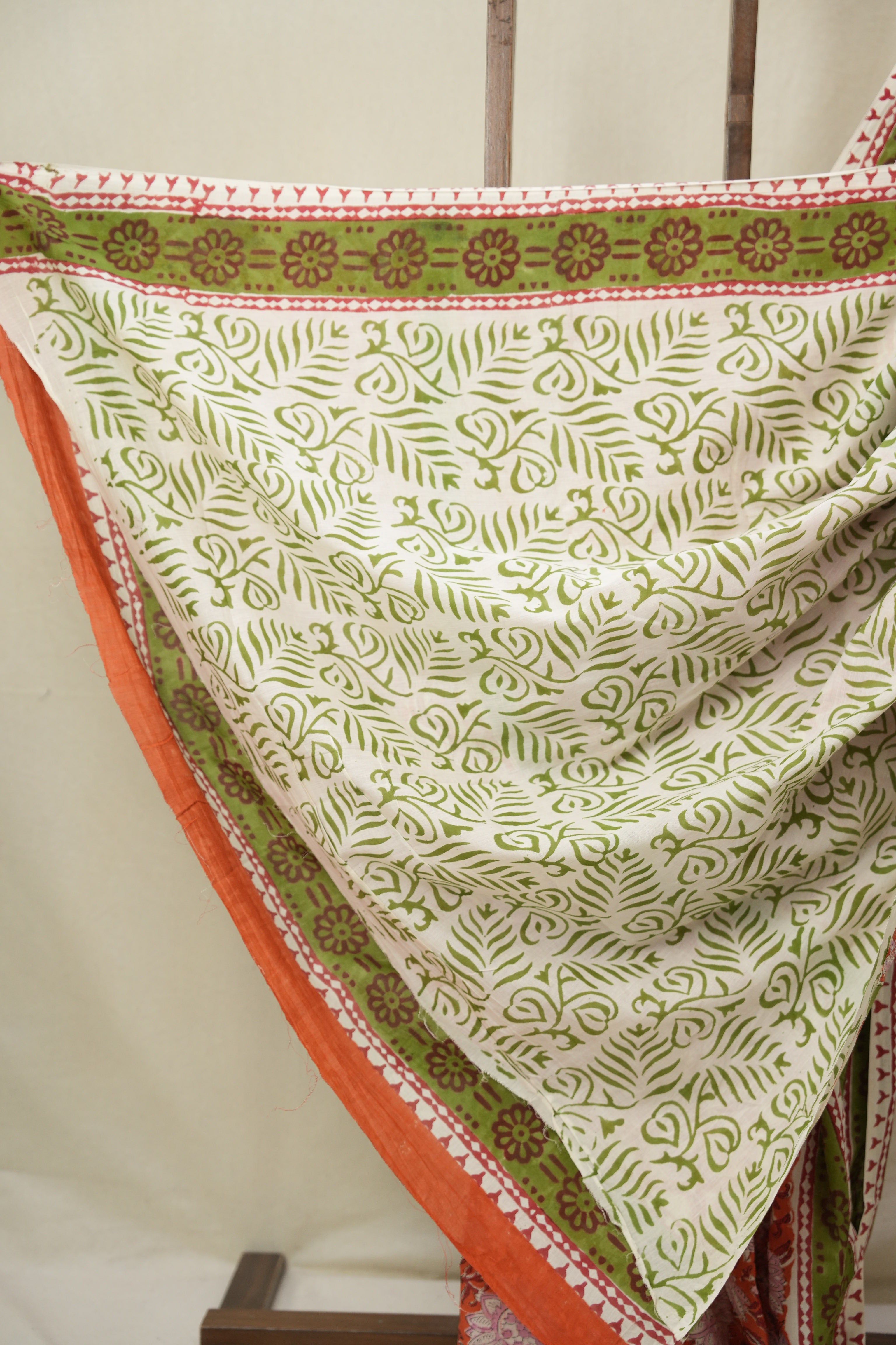 Orange HBP Cotton Saree - SROCS3301