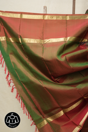 Dark Green Kanjeevaram Silk Saree-SRDGKSS789