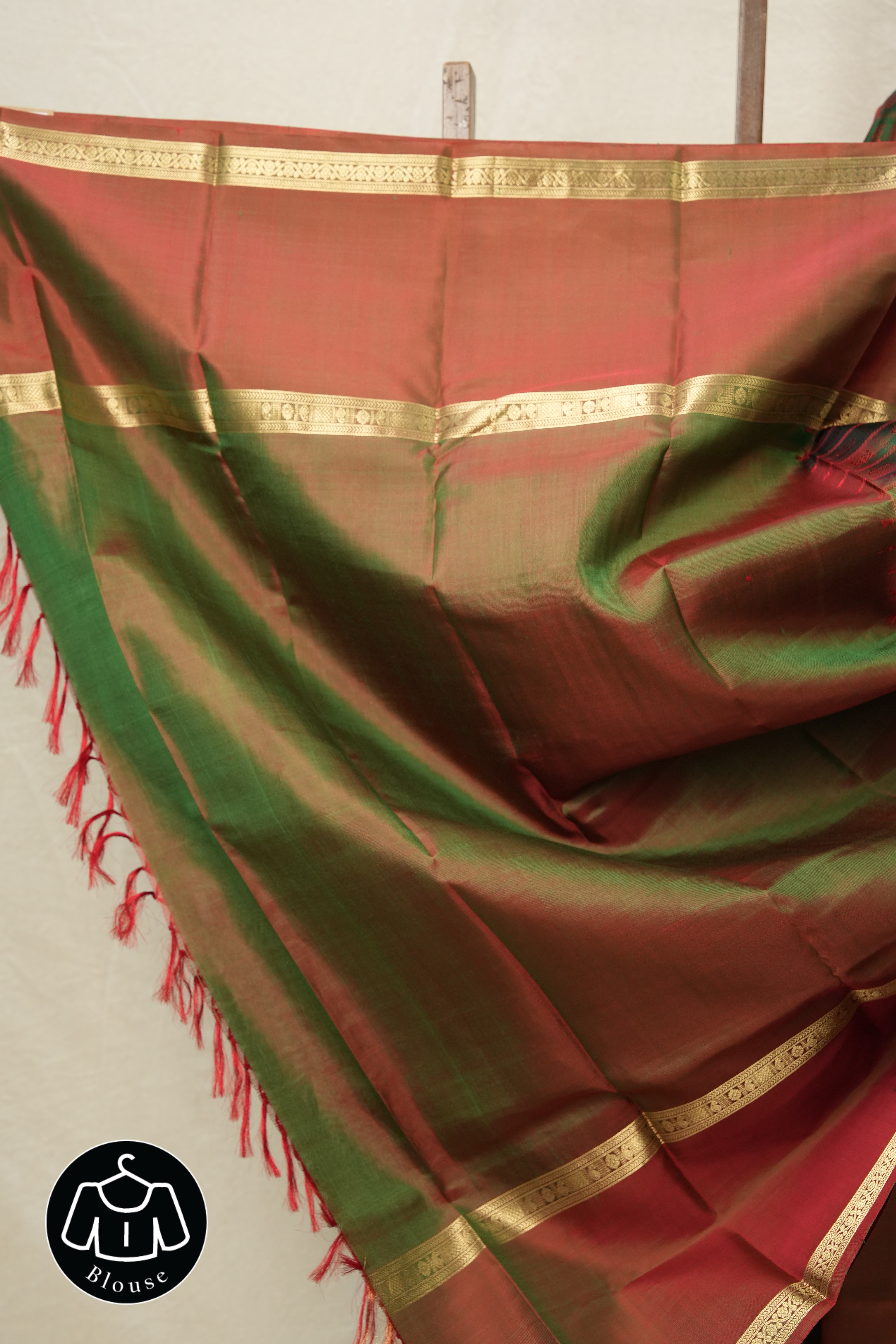 Dark Green Kanjeevaram Silk Saree-SRDGKSS789