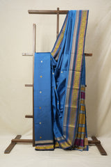 Blue Kanjivaram Silk Saree-SRBKSS752