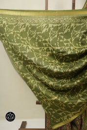 Peach  HBP Cotton Silk Saree With Maheshwari Border - SRPCSS1677
