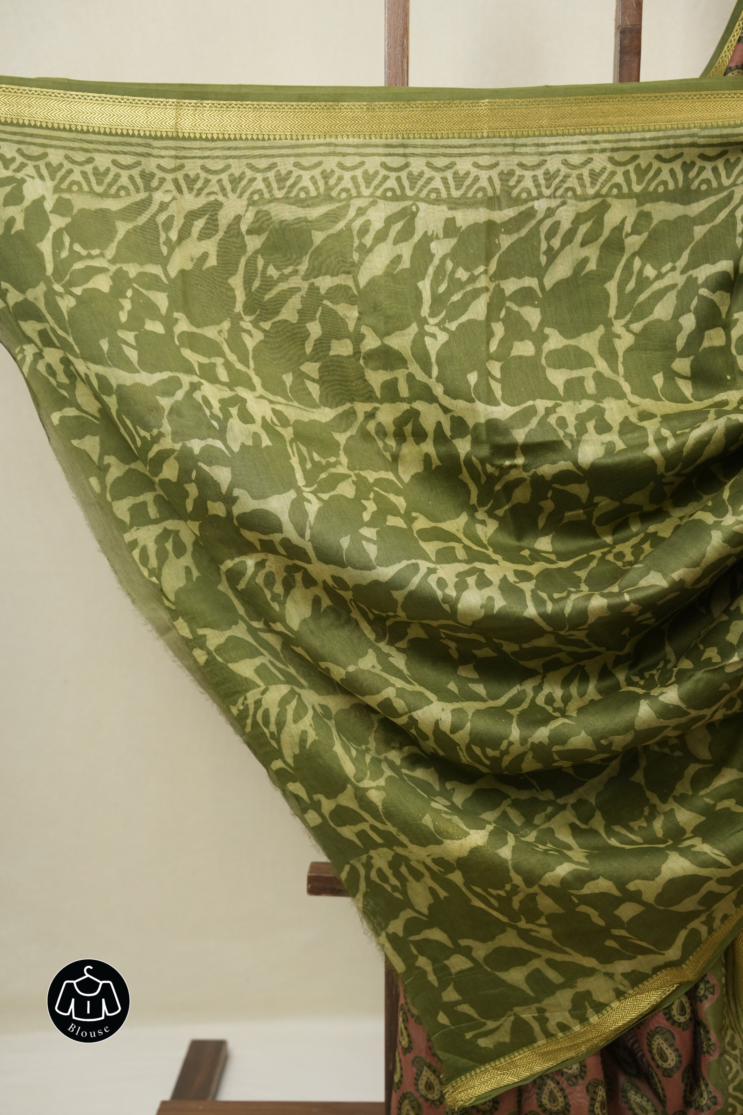 Peach  HBP Cotton Silk Saree With Maheshwari Border - SRPCSS1677