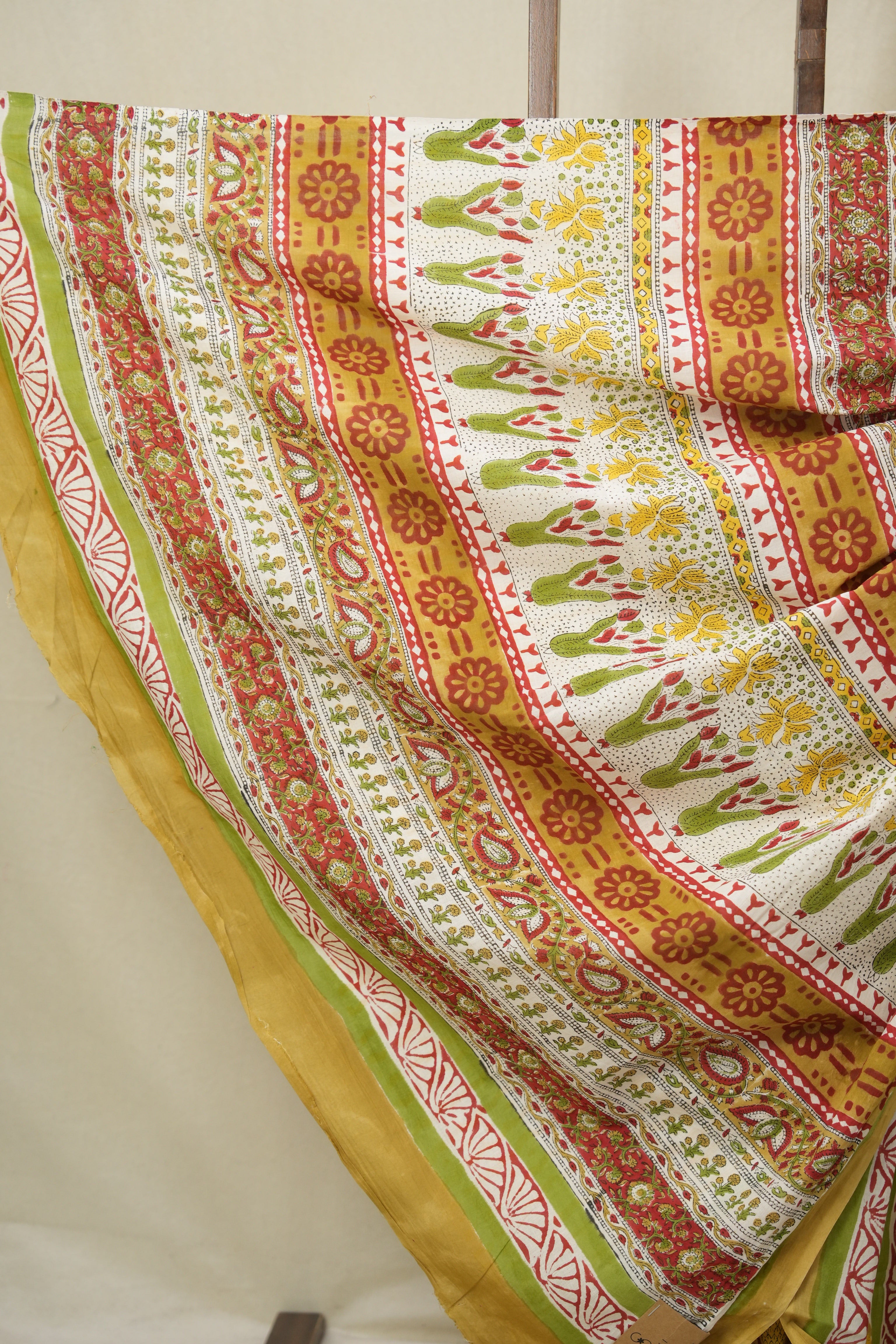 Mustard HBP Cotton Saree - SRMCS3317