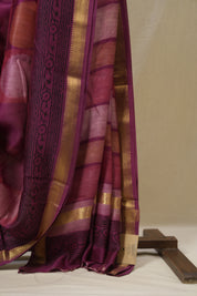 Pink  HBP Cotton Silk Saree With Maheshwari Border - SRPCSS1674