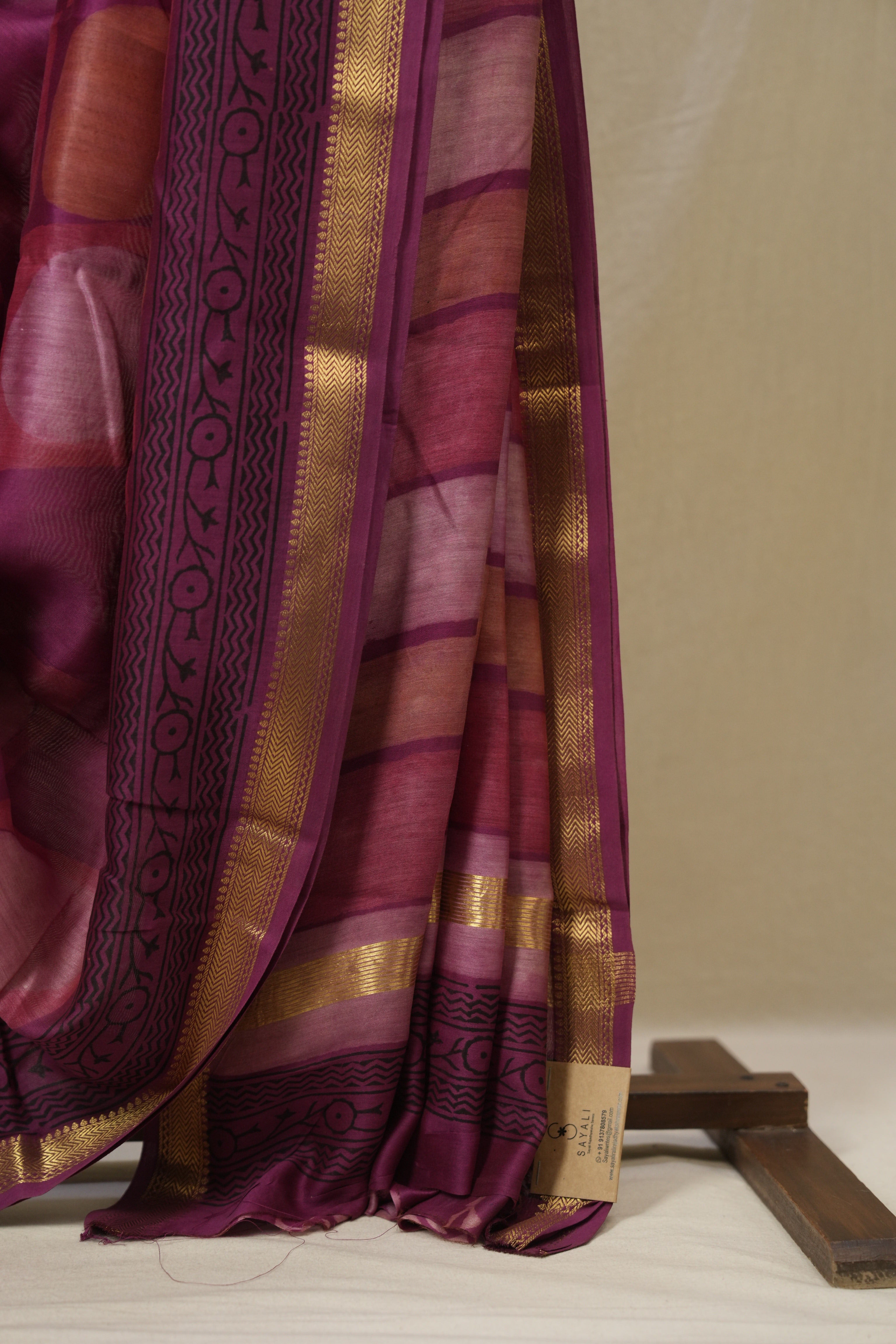 Pink  HBP Cotton Silk Saree With Maheshwari Border - SRPCSS1674