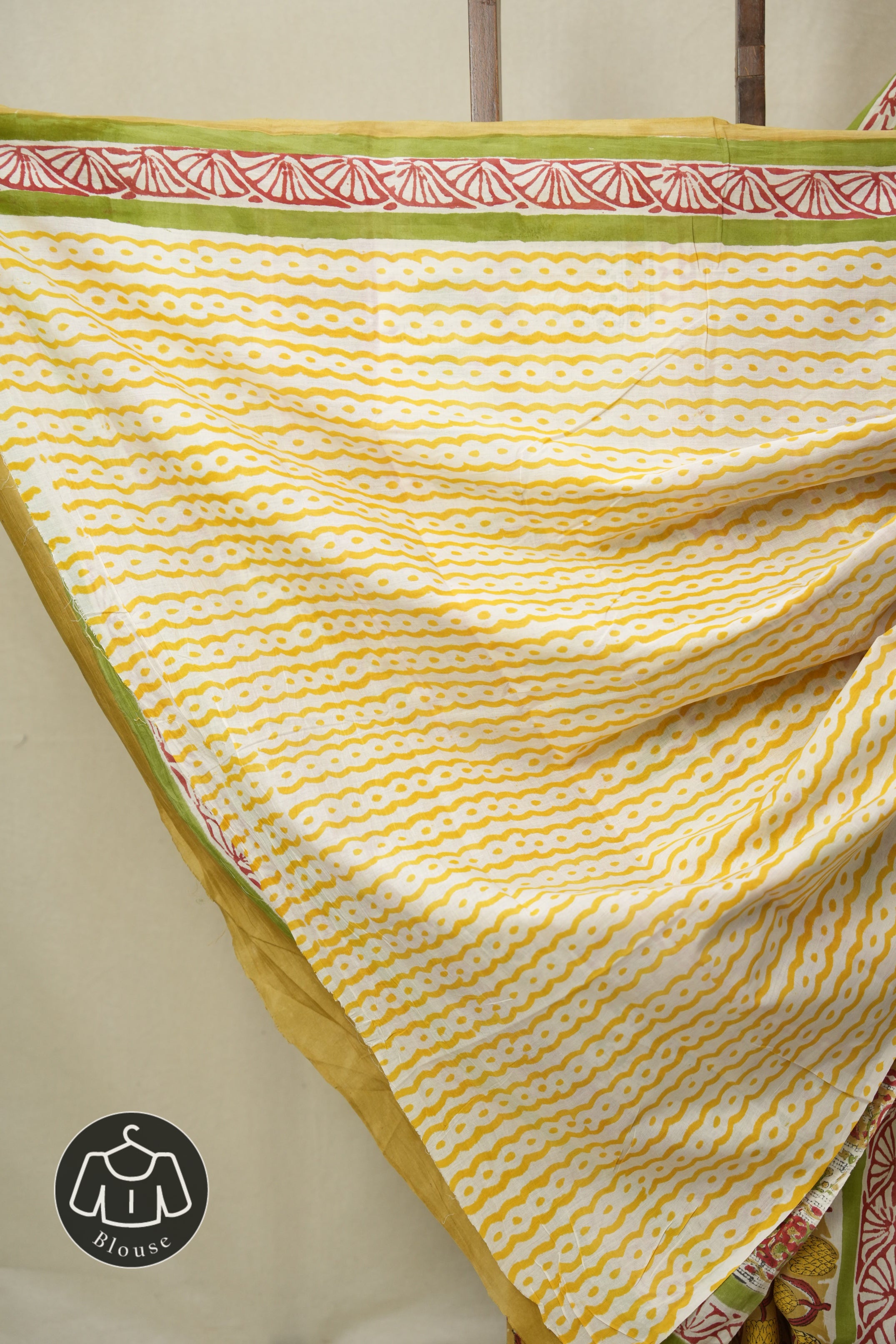 Mustard HBP Cotton Saree - SRMCS3317