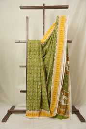 Green HBP Cotton Saree - SRGCS3316