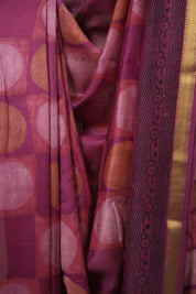 Pink  HBP Cotton Silk Saree With Maheshwari Border - SRPCSS1674