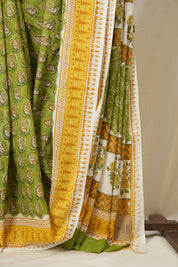 Green HBP Cotton Saree - SRGCS3316