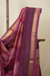 Pink  HBP Cotton Silk Saree With Maheshwari Border - SRPCSS1674
